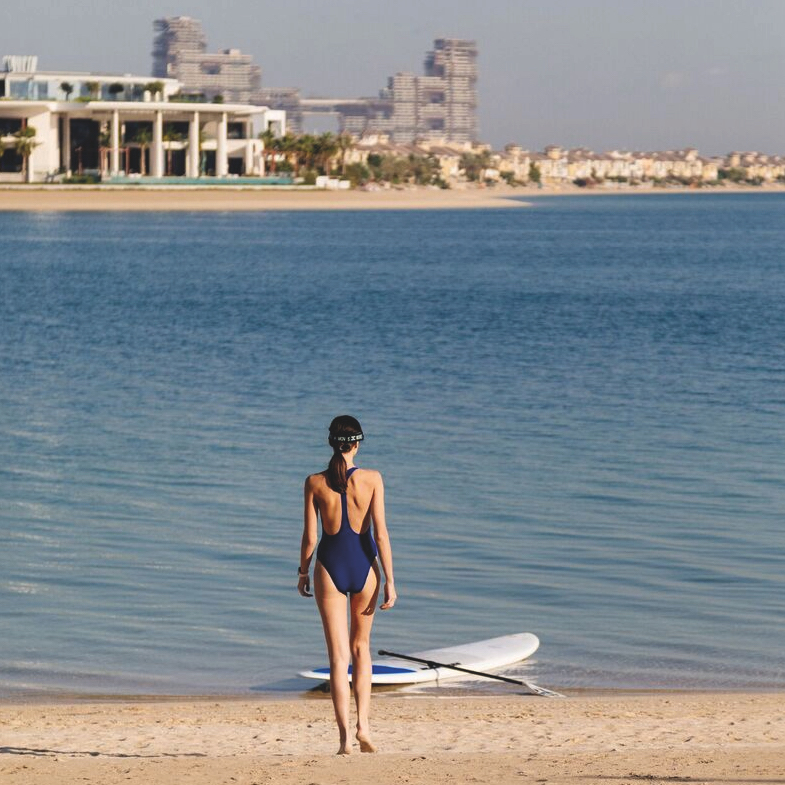 Girl in the swimming suit